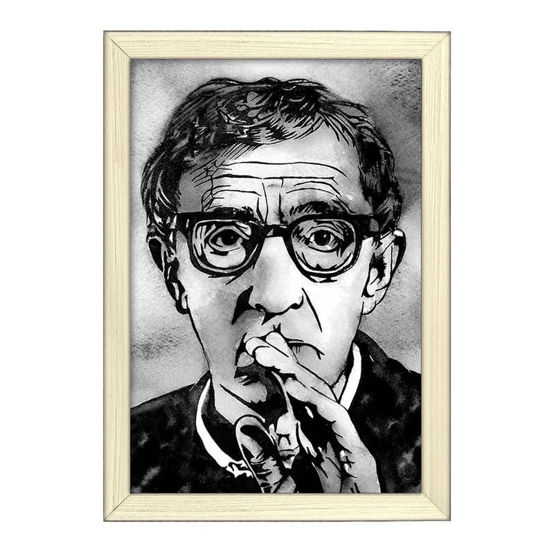 تابلو خندالو طرح وودی آلن (Woody Allen) کد F11449
