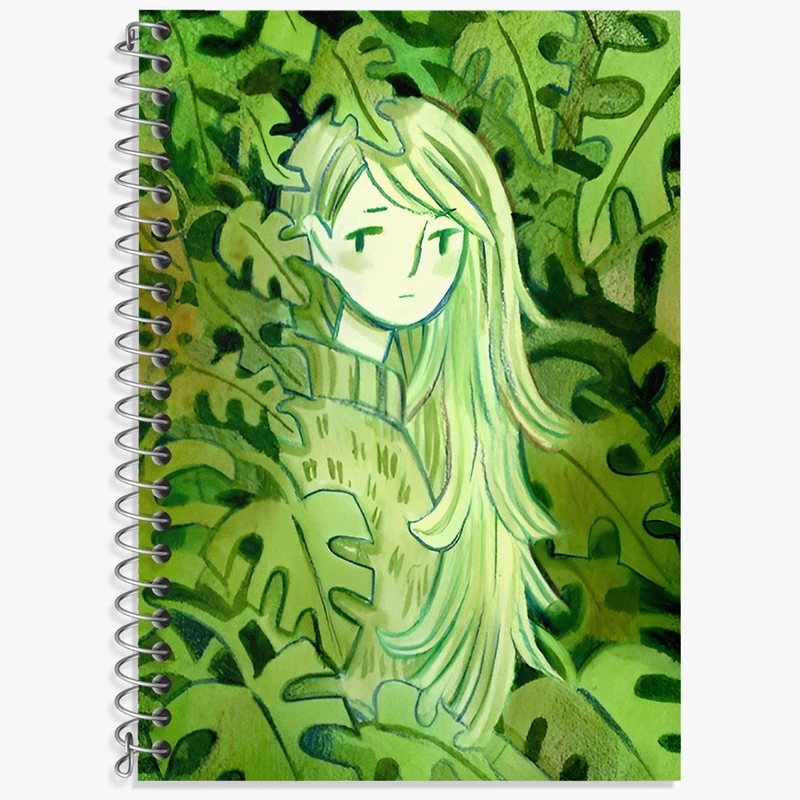 دفتر زبان 50 برگ خندالو مدل سه خط طرح دخترانه فانتزی کد N7795