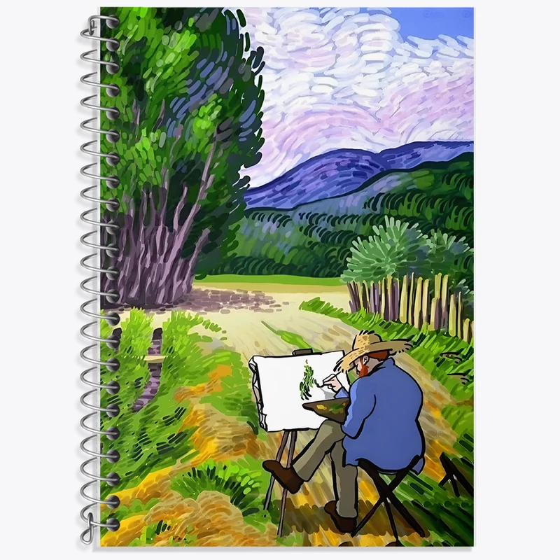 دفتر نت موسیقی 50 برگ خندالو طرح ونسان ونگوگ کد F8798