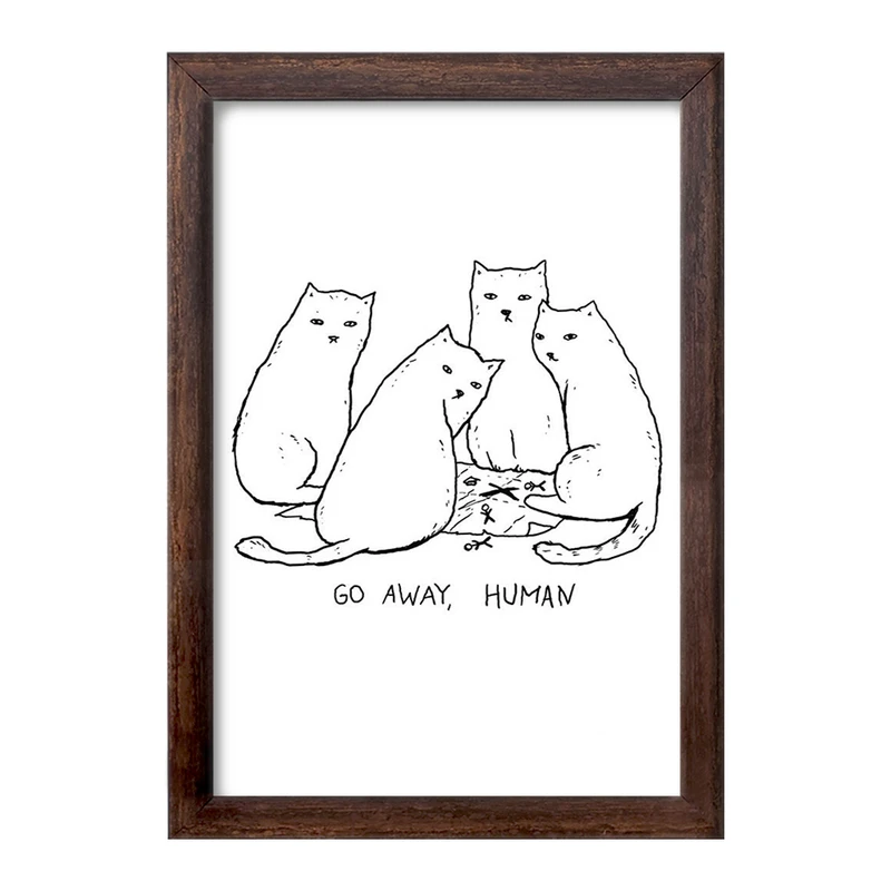 تابلو خندالو طرح گربه های مشکوک کد 29299