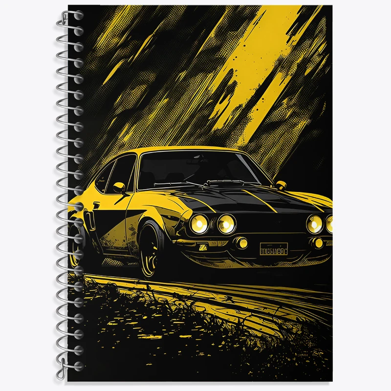 دفتر زبان دوخط 50 برگ خندالو طرح ماشین اسپرت کد F3014