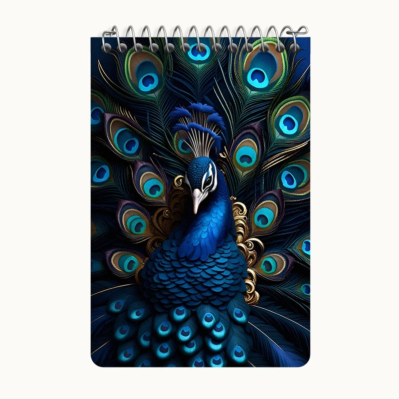 دفتر یادداشت 50 برگ خندالو طرح طاووس کد F4335