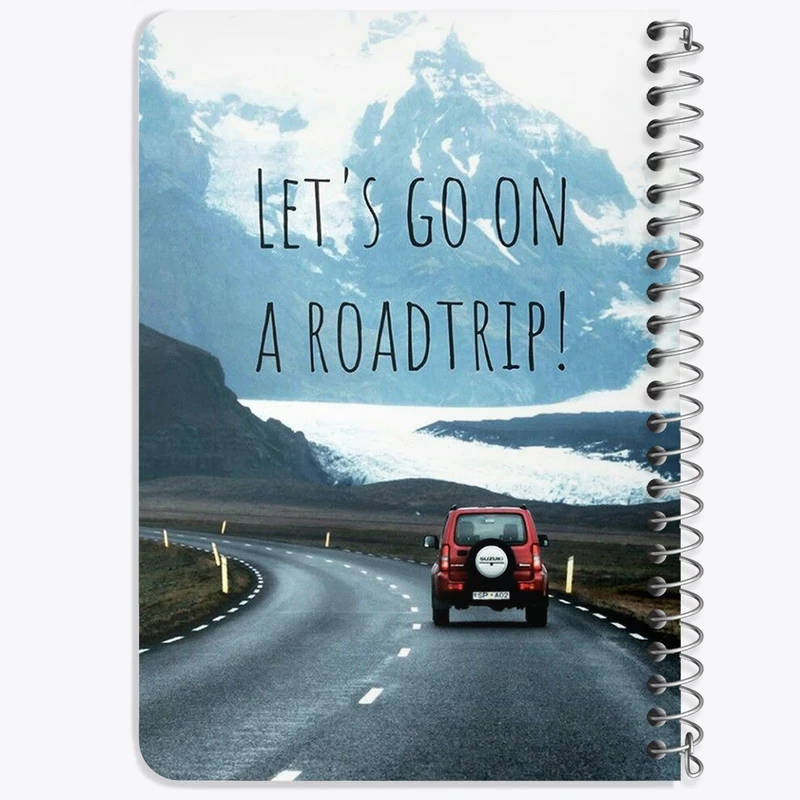 دفتر یادداشت 50 برگ خندالو طرح Let's Go On A Roadtrip کد F1732