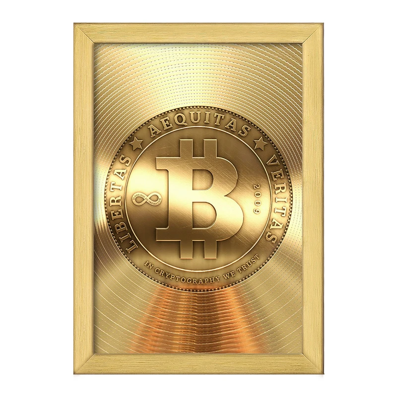 تابلو خندالو طرح ارز دیجیتال بیت کوین  کد 10881