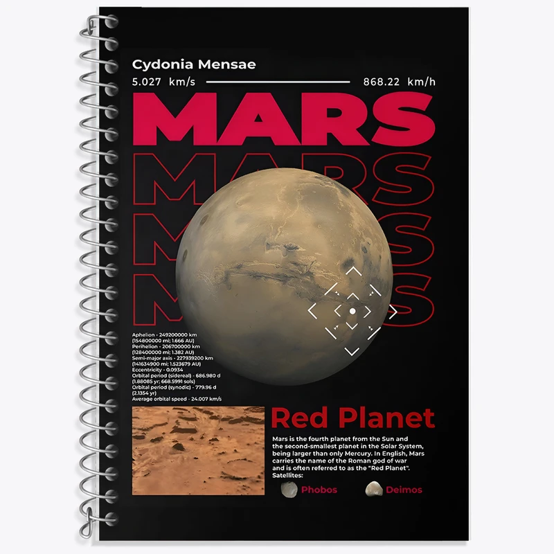 دفتر نت موسیقی 50 برگ خندالو طرح مریخ (Mars) کد F10664