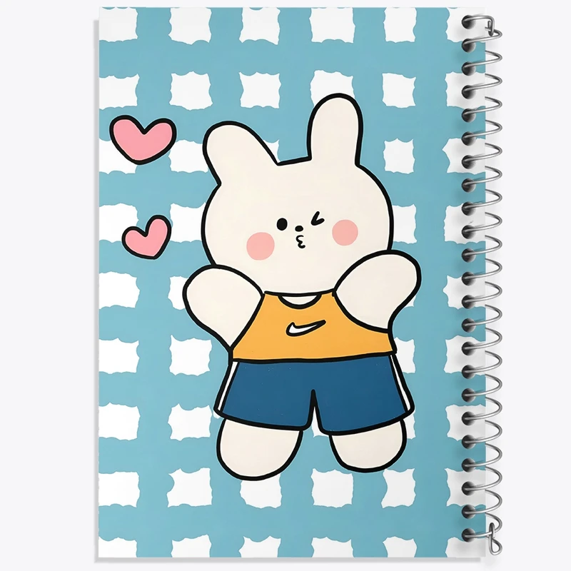 دفتر طراحی 50 برگ خندالو طرح خرگوش کیوت کد N3910