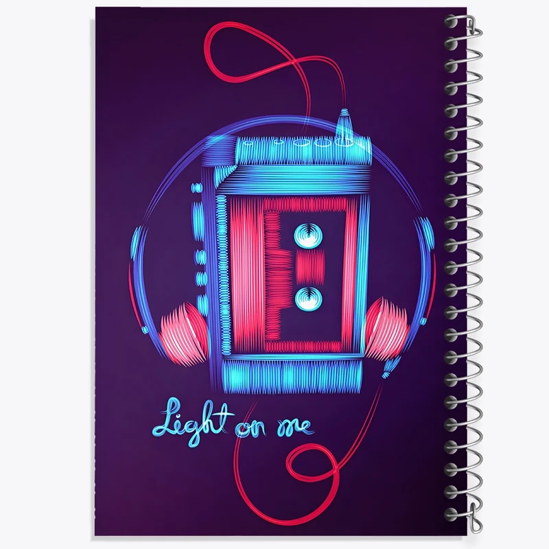 دفتر ژورنال نویسی 50 برگ خندالو مدل نقطه ای طرح موزیک کد F4976