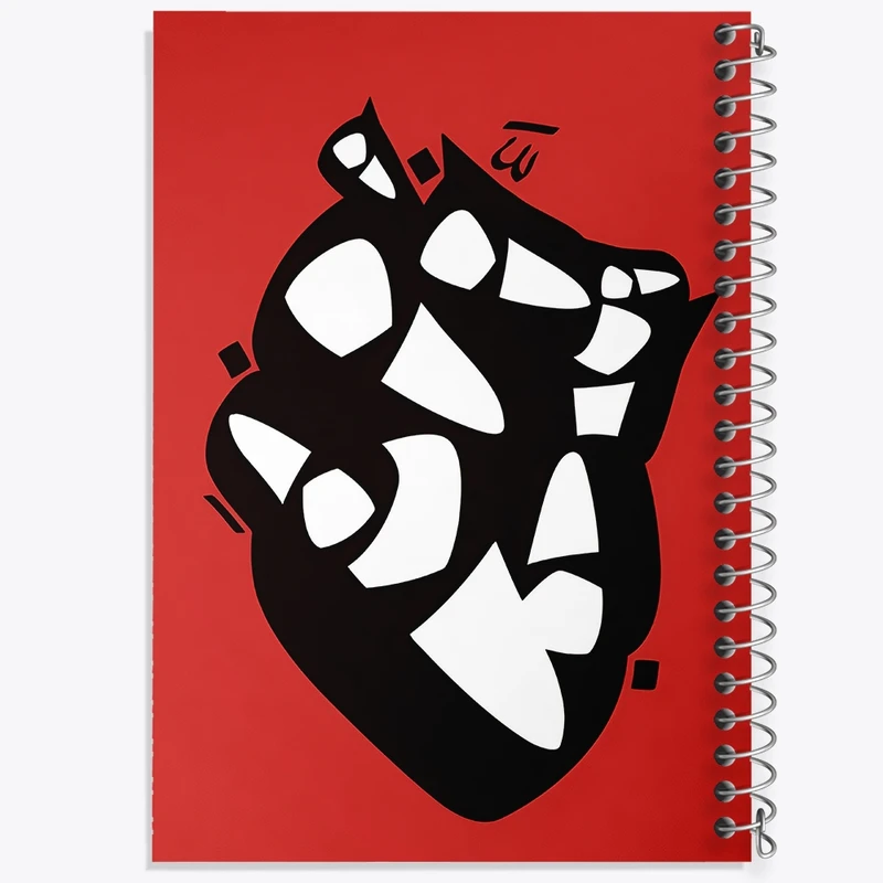 دفتر طراحی 50 برگ خندالو طرح تایپوگرافی کد F10797