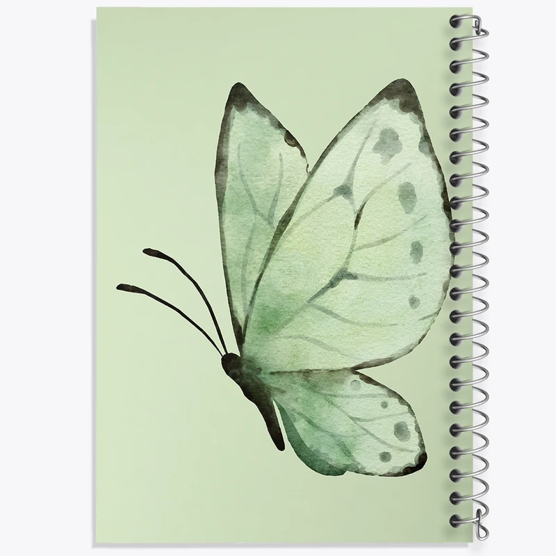 دفتر طراحی 50 برگ خندالو طرح پروانه سبز کد F3659