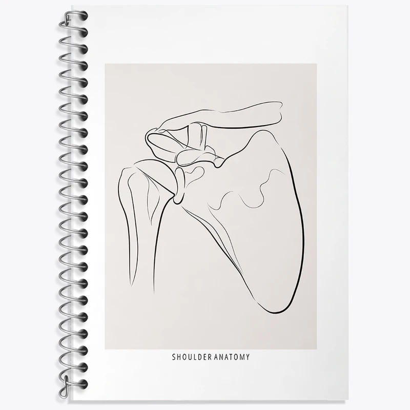 دفتر زبان 50 برگ خندالو مدل دو خط طرح آناتومی شانه (Shoulder Anatomy) کد F13915