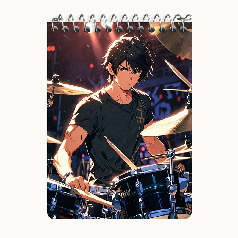 دفتر یادداشت 50 برگ خندالو طرح نوازنده درام کد N7276