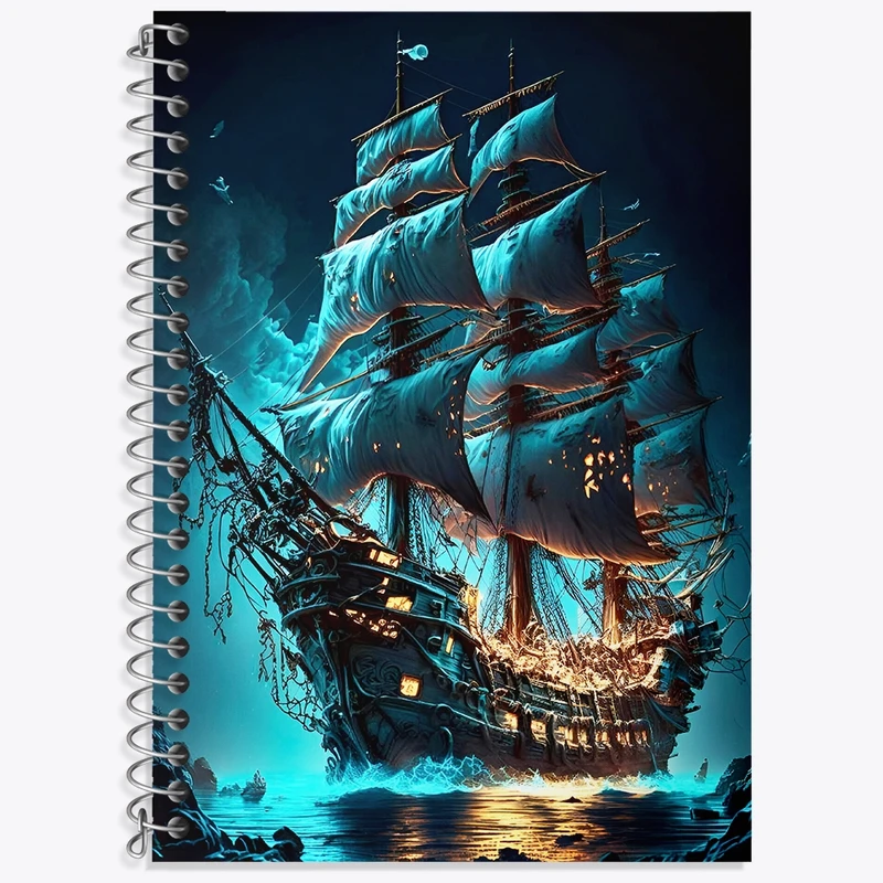 دفتر لغت 50 برگ خندالو طرح کشتی کد F4264