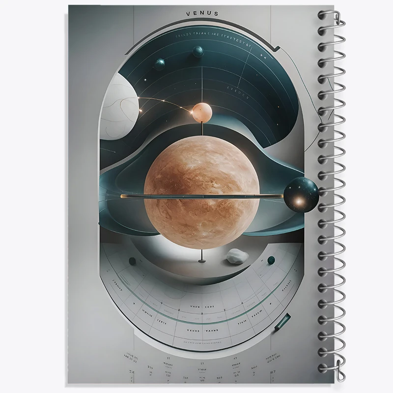 دفتر مشق 100 برگ خندالو طرح منظومه شمسی کد F10651