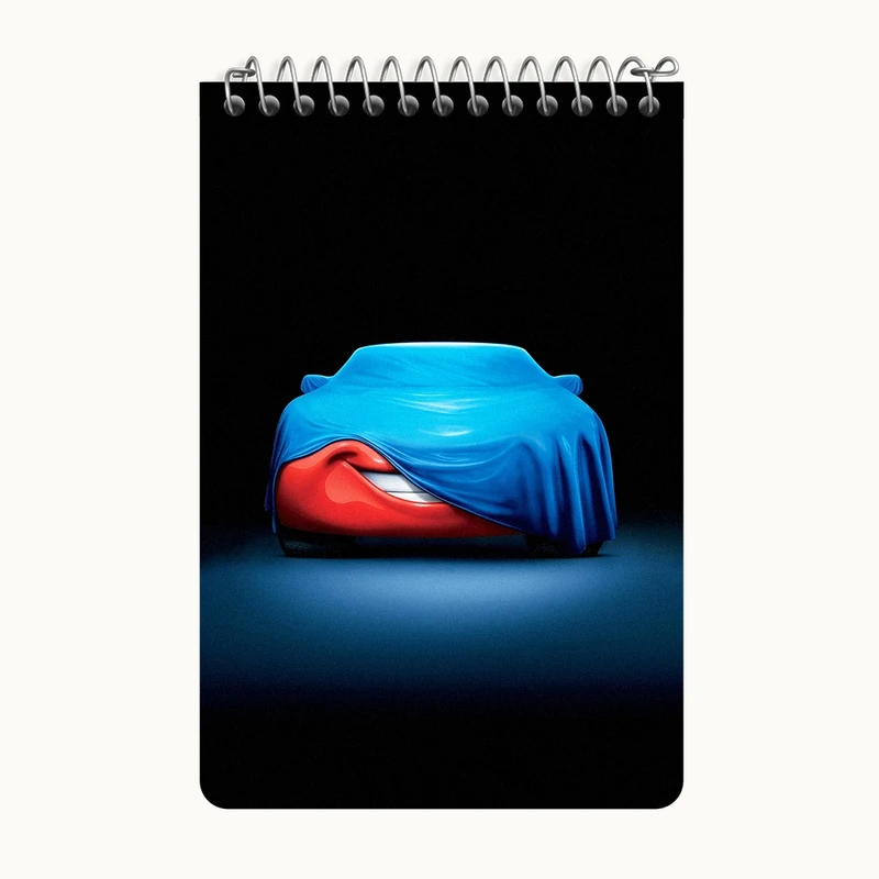 دفتر یادداشت 50 برگ خندالو طرح مک‌کوئین (Lightning McQueen) کد F6814