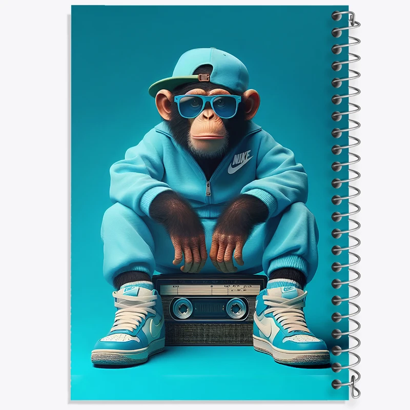 دفتر مشق 50 برگ خندالو طرح میمون بامزه کد F3383