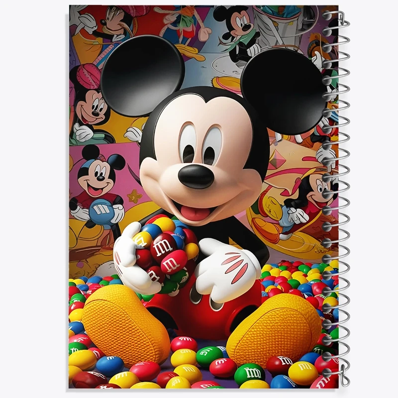 دفتر ژورنال نویسی 50 برگ خندالو مدل نقطه ای طرح میکی موس کد F4881