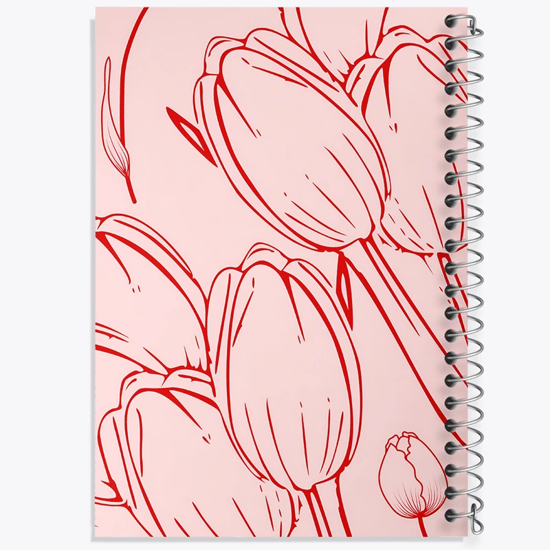 دفتر مشق 100 برگ خندالو طرح گل لاله کد N6049