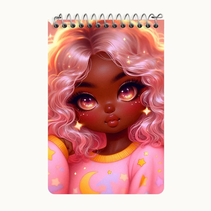 دفتر یادداشت 50 برگ خندالو طرح دخترانه کیوت کد F6053