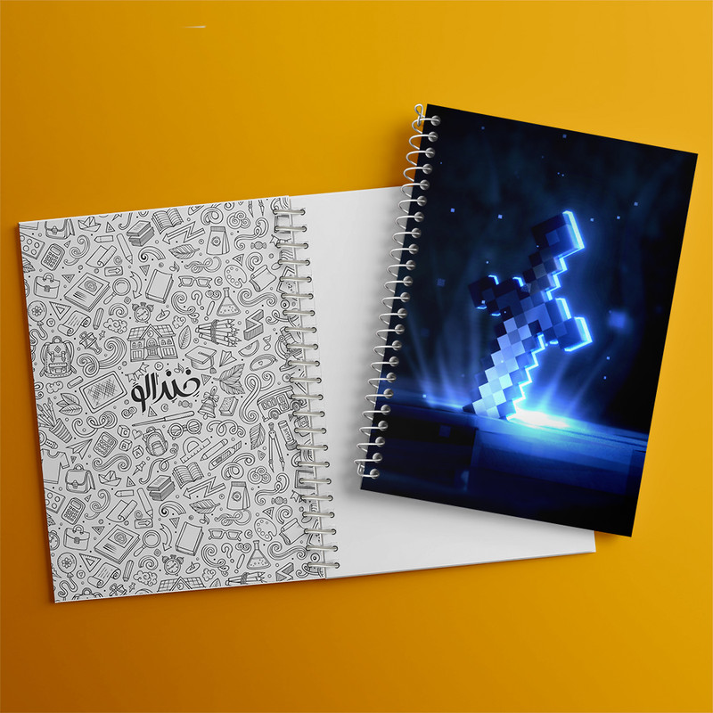 دفتر نقاشی 50 برگ خندالو طرح بازی ماینکرافت (Minecraft) کد N8771