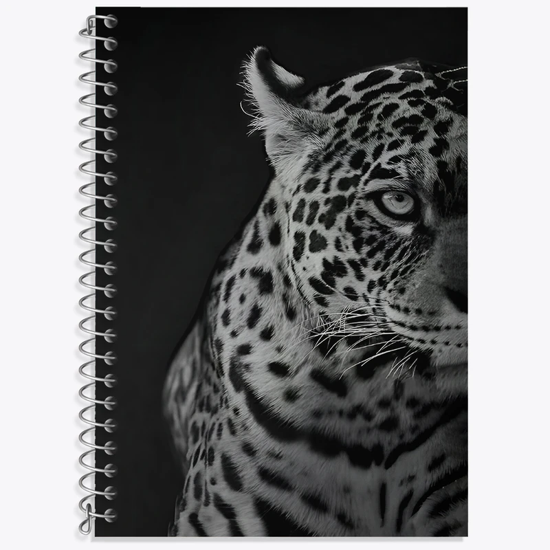 دفتر زبان دوخط 50 برگ خندالو طرح پلنگ کد F3906