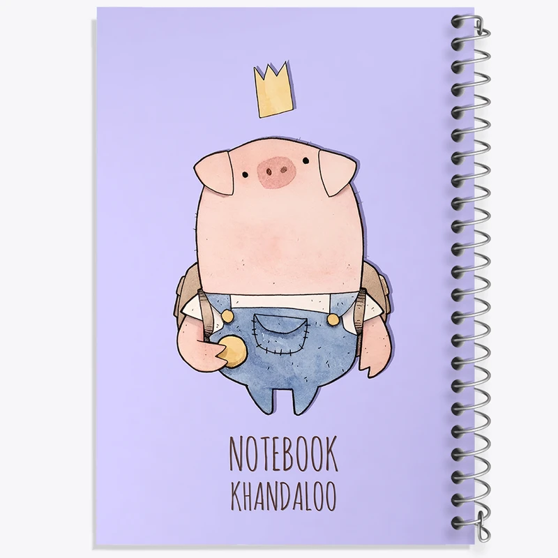 دفتر مشق 50 برگ خندالو طرح خوک بامزه کد N7777