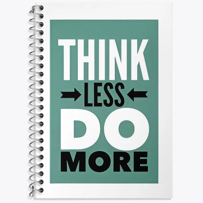 دفتر زبان دوخط 50 برگ خندالو طرح Think Less Do More کد F11471