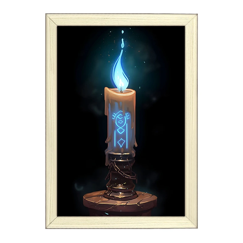 تابلو خندالو طرح شمع عرفانی کد F10776