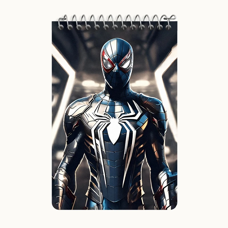 دفتر یادداشت 50 برگ خندالو طرح مرد عنکبوتی (Spider Man) کد F6926