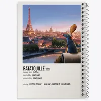 دفتر شطرنجی 50 برگ خندالو طرح موش سرآشپز (Ratatouille) کد F14224