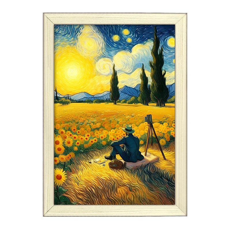 تابلو خندالو طرح ونسان ونگوگ کد F5082