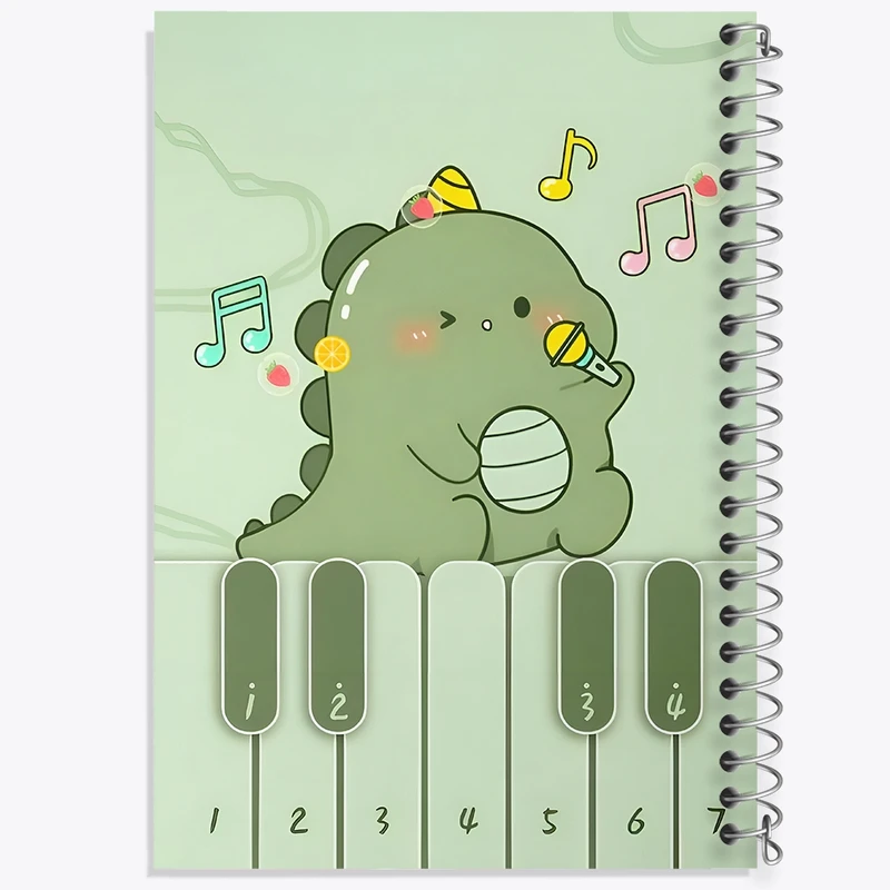 دفتر طراحی 50 برگ خندالو طرح دایناسور کیوت کد N5152