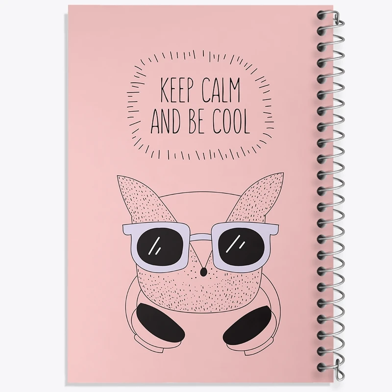 دفتر طراحی 50 برگ خندالو طرح روباه کیوت کد N1556