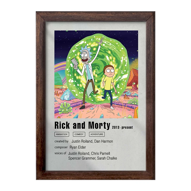 تابلو خندالو طرح ریک و مورتی (Rick and Morty) کد F11463