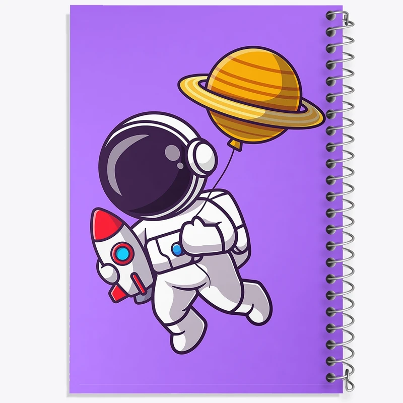 دفتر طراحی 50 برگ خندالو طرح فضانورد کد 25090