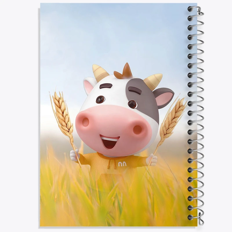 دفتر طراحی 50 برگ خندالو طرح گاو  کد 3400