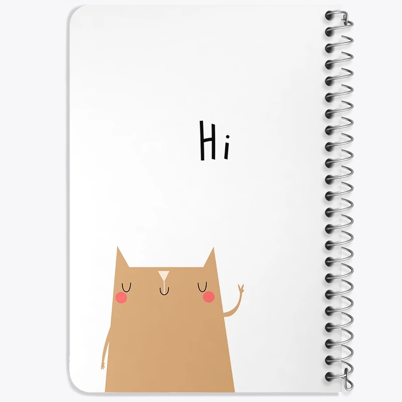 دفتر یادداشت 50 برگ خندالو طرح گربه (Cat) کد N159