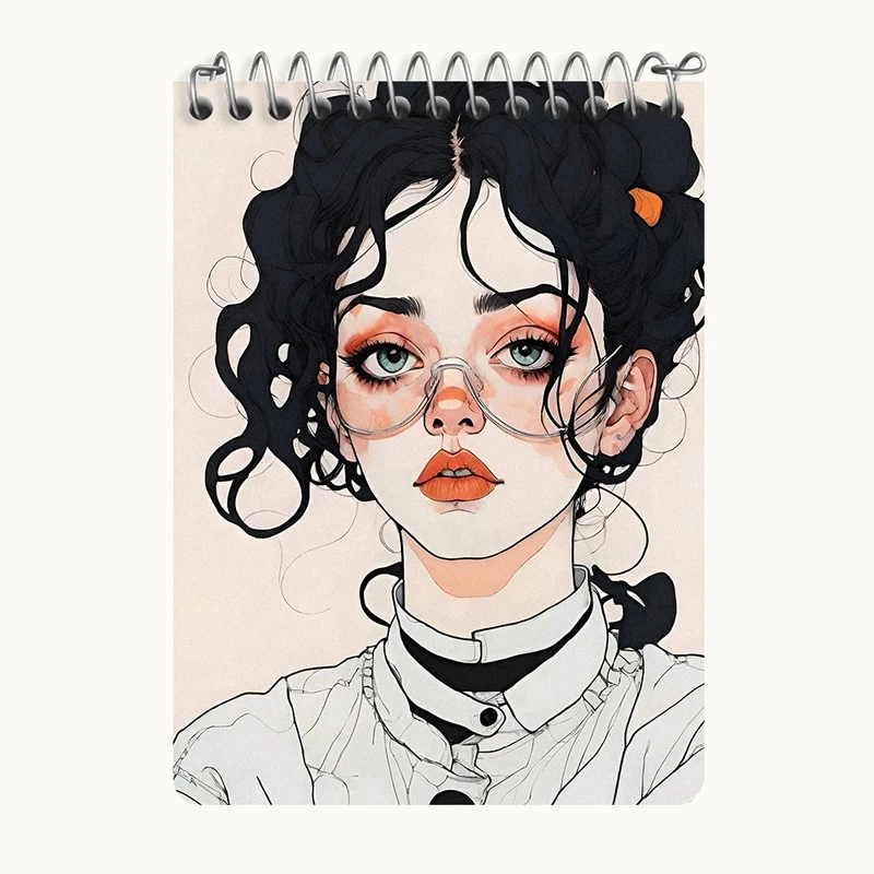 دفتر یادداشت 50 برگ خندالو طرح دخترانه فانتزی کد N8435