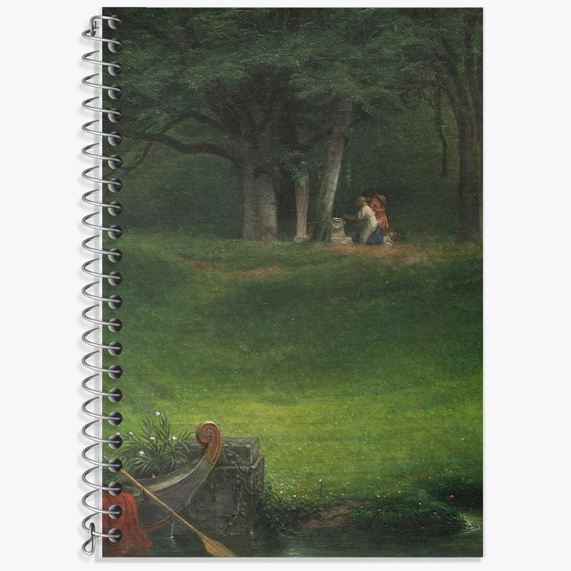 دفتر زبان 50 برگ خندالو مدل سه خط طرح نقاشی تقدیم به خدا پان اثر پل دلاروش کد F12125