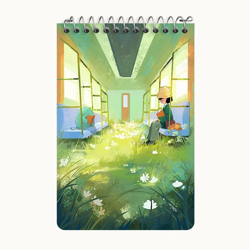 دفتر یادداشت 50 برگ خندالو طرح قطار بهشت کد F10982