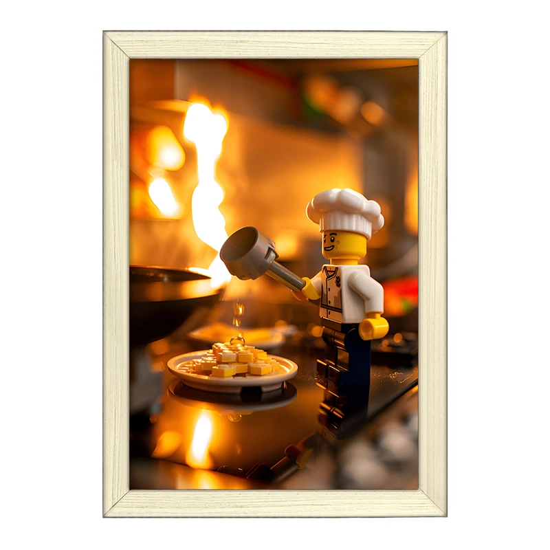 تابلو خندالو طرح لگو آشپز (Lego) کد F6553