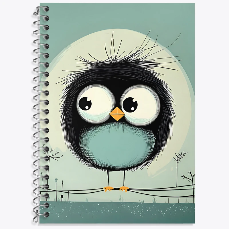 دفتر نت موسیقی 50 برگ خندالو طرح کلاغ بامزه کد N6740