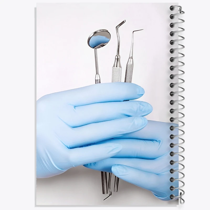 دفتر ژورنال نویسی 50 برگ خندالو مدل نقطه ای طرح دندان و دندان پزشکی کد F9825