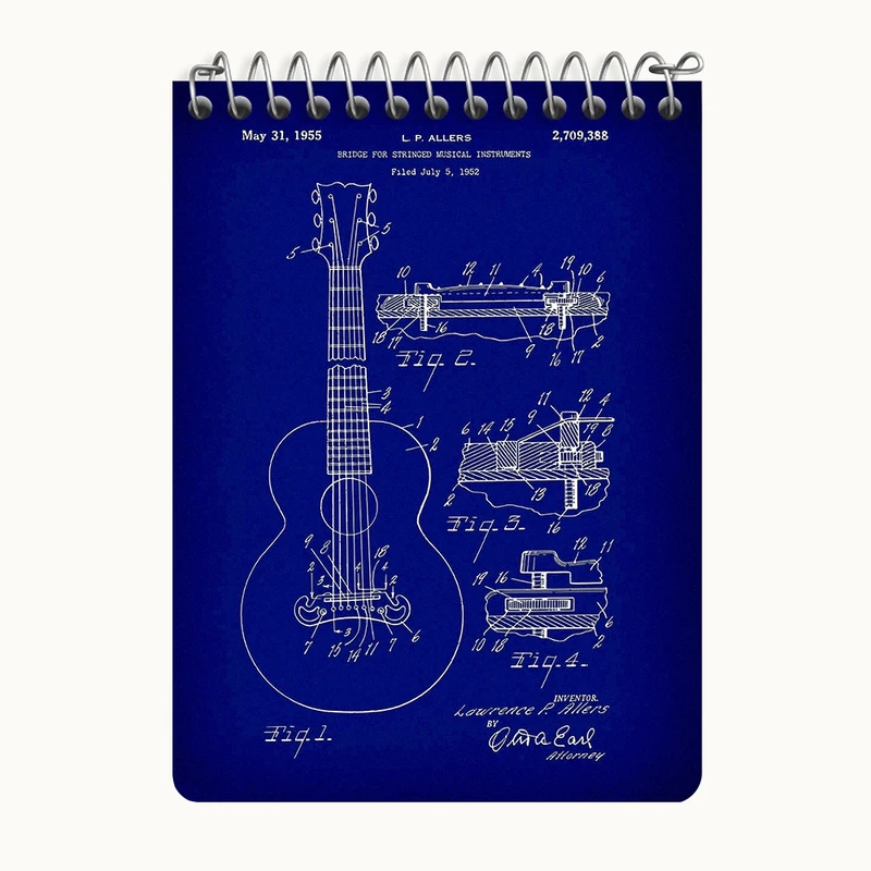 دفتر یادداشت 50 برگ خندالو طرح گیتار (Guitar) کد N8099