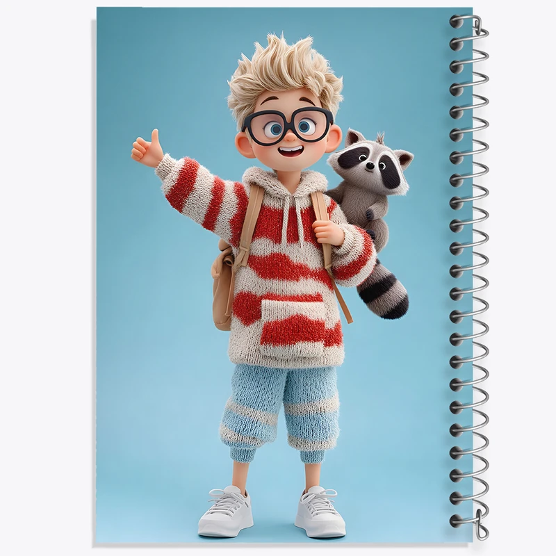 دفتر نقاشی 50 برگ خندالو طرح پسرانه کیوت کد N9409