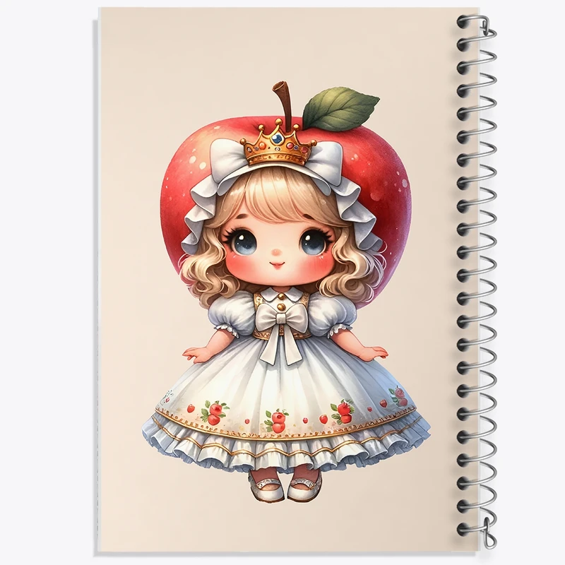 دفتر طراحی 50 برگ خندالو طرح دخترانه کیوت کد N5261