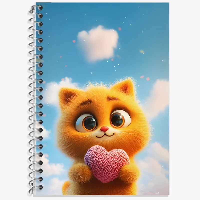 دفتر لغت 50 برگ خندالو طرح گربه بامزه کد F12772