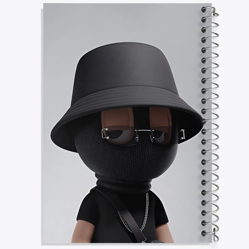 دفتر مشق 100 برگ خندالو طرح آدمک ماسک دار کد F4050