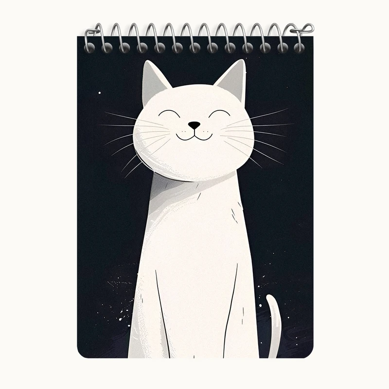 دفتر یادداشت 50 برگ خندالو طرح گربه خوشحال کد N6252