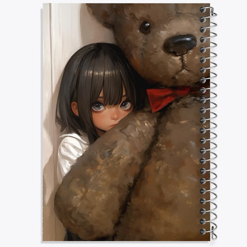 دفتر نقاشی 50 برگ خندالو طرح دختر و خرس کد F12625