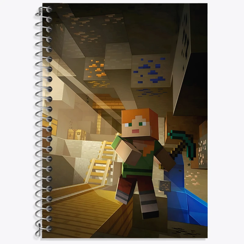 دفتر زبان دوخط 50 برگ خندالو طرح ماینکرافت (Minecraft) کد F3515